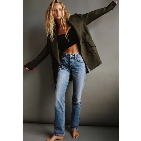 Zara Straight Leg Full Length Jeans - Picture 9 of 9